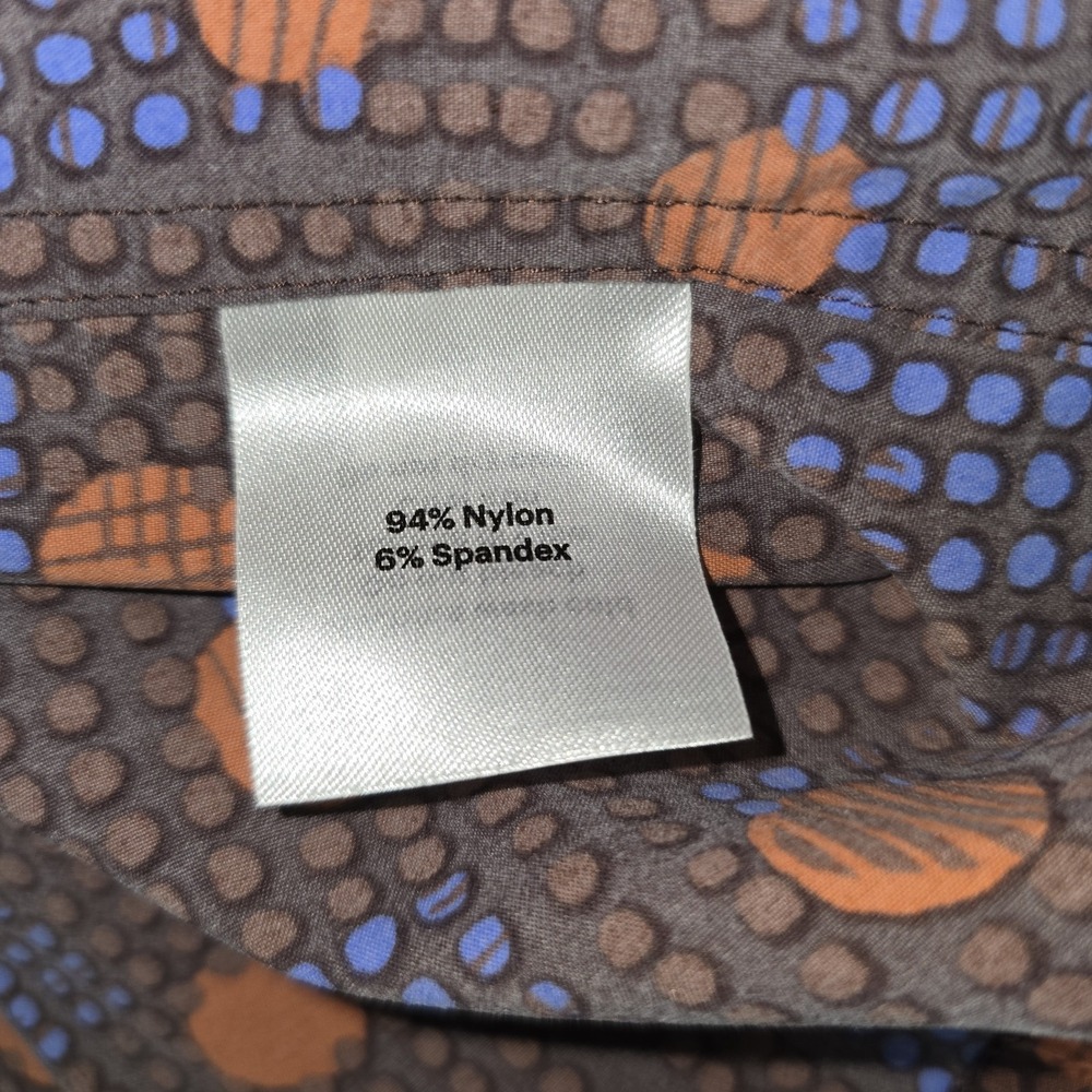 REI COOP Trailmade Shirt Popover Womens Size 1XL Pocket Brown Dots Short Sleeve - Picture 8 of 9